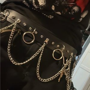 Goth chain bondage belt